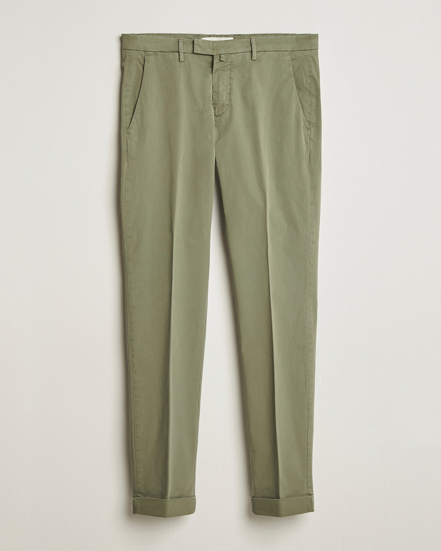 Mies | Housut | Briglia 1949 | Slim Fit Cotton Chinos Olive