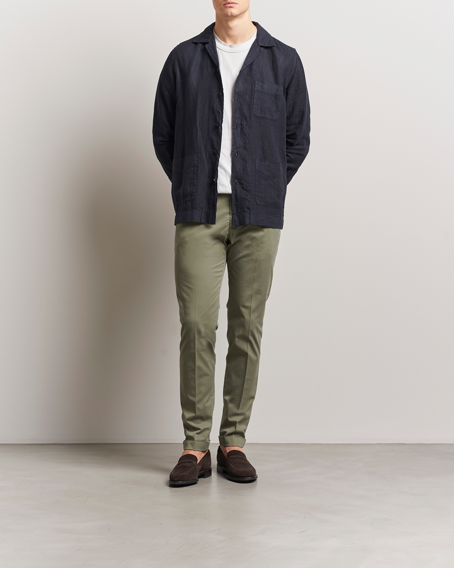Mies | Housut | Briglia 1949 | Slim Fit Cotton Chinos Olive