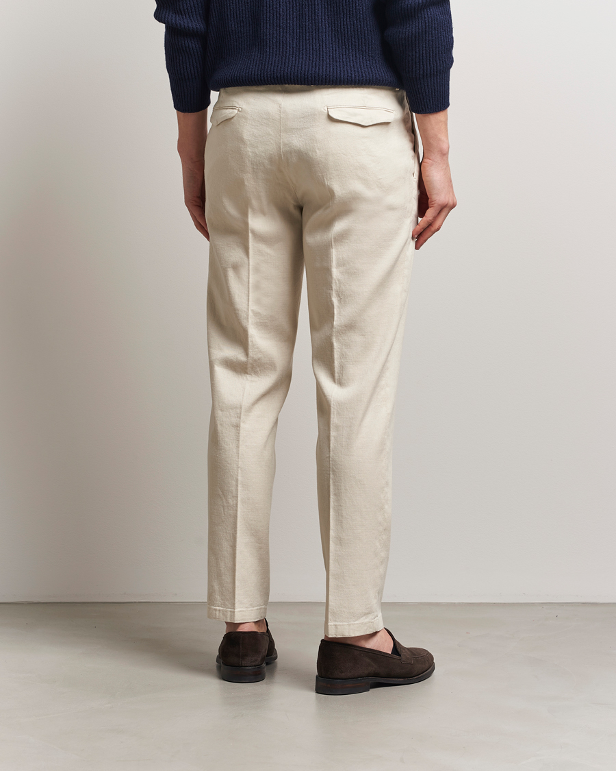 Mies | Housut | Briglia 1949 | Pleated Linen Trousers Cream