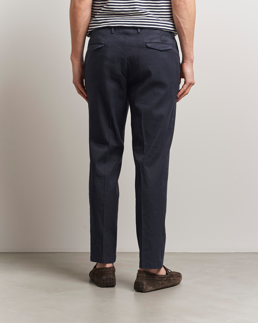 Mies | Housut | Briglia 1949 | Pleated Linen Trousers Navy