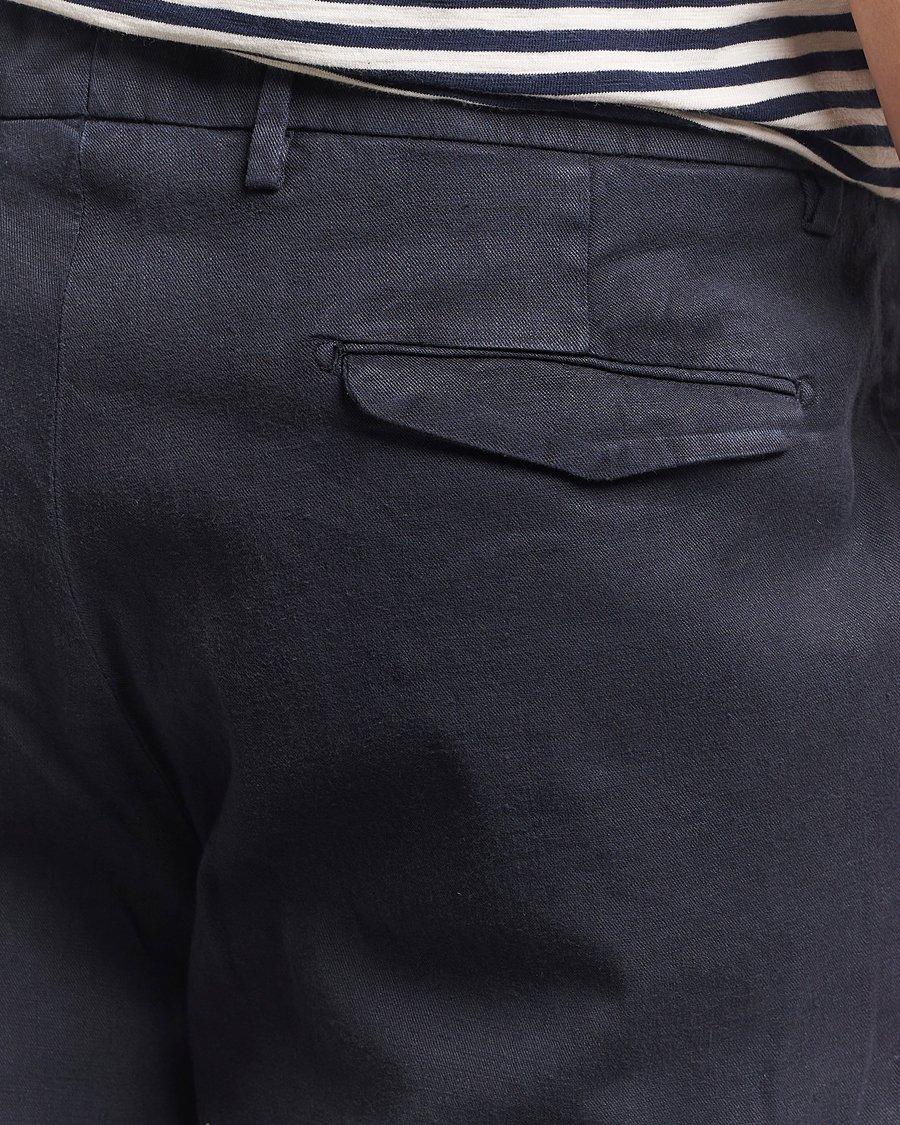 Mies | Housut | Briglia 1949 | Pleated Linen Trousers Navy