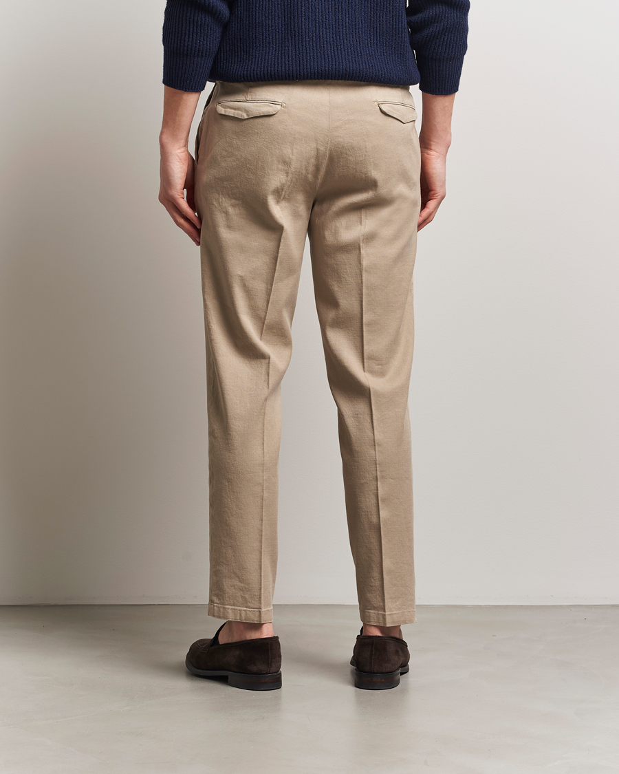 Mies | Housut | Briglia 1949 | Pleated Linen Trousers Taupe