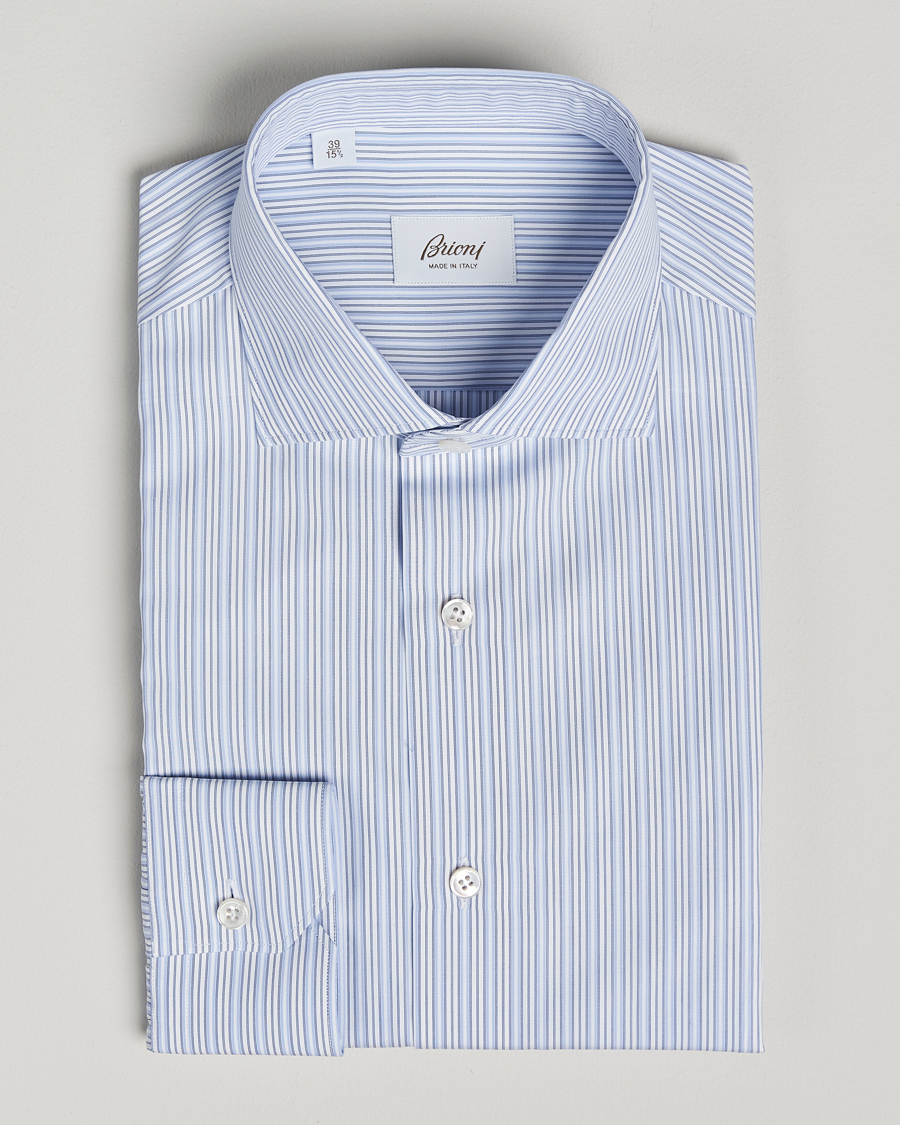 Mies | Kauluspaidat | Brioni | Slim Fit Dress Shirt Blue Stripes
