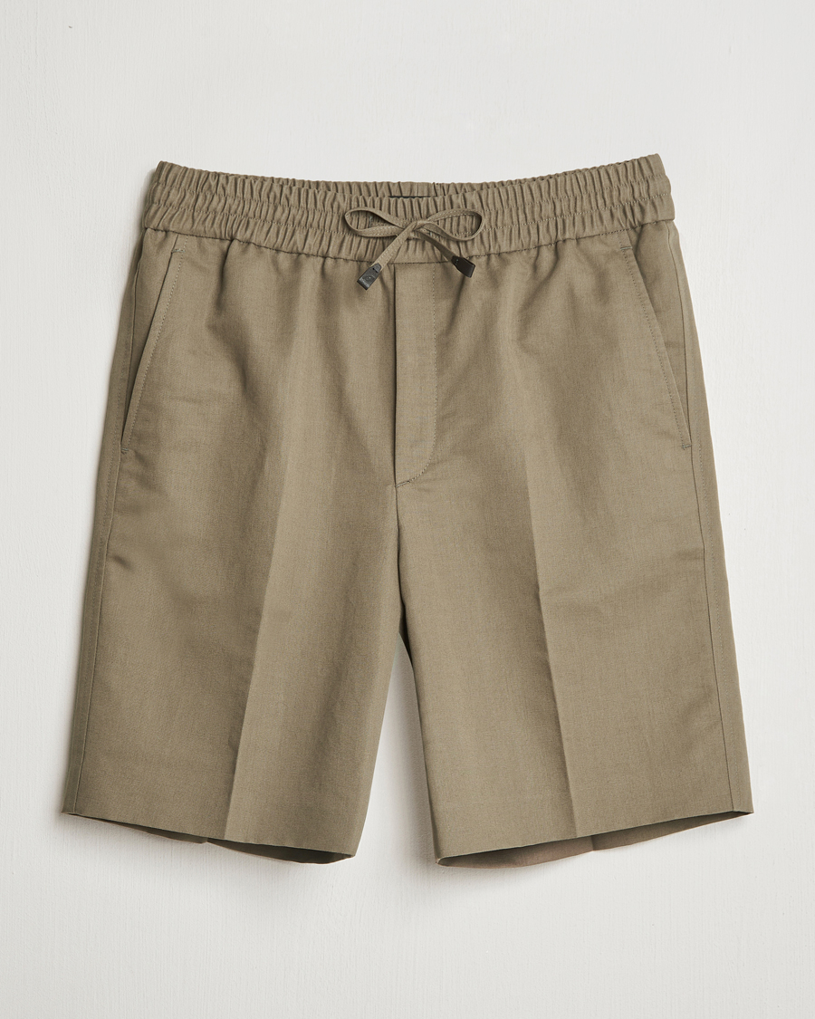 Mies | Shortsit | Brioni | Cotton/Linen Drawstring Shorts Military