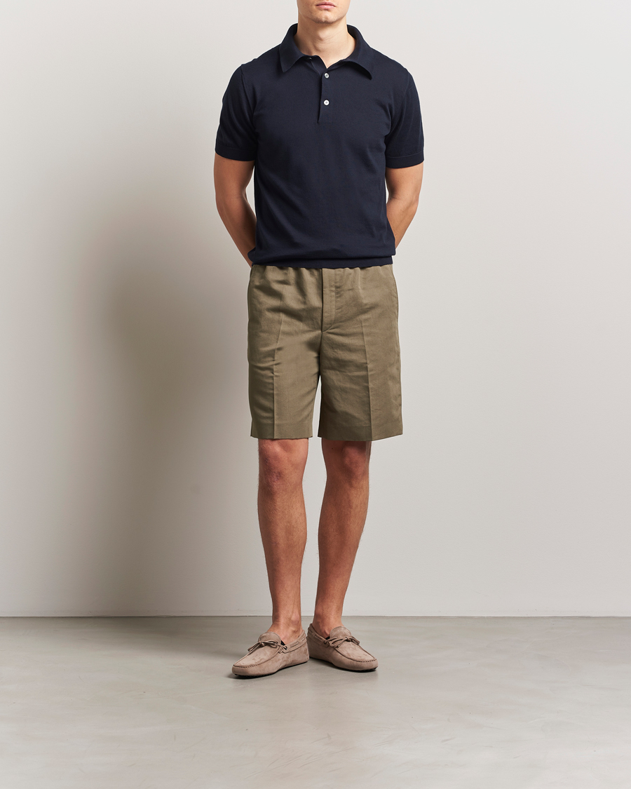 Mies | Shortsit | Brioni | Cotton/Linen Drawstring Shorts Military