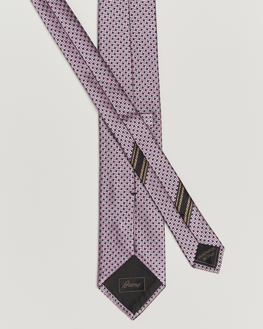 Mies | Brioni Microstructure Silk Tie Rosa | Brioni | Microstructure Silk Tie Rosa