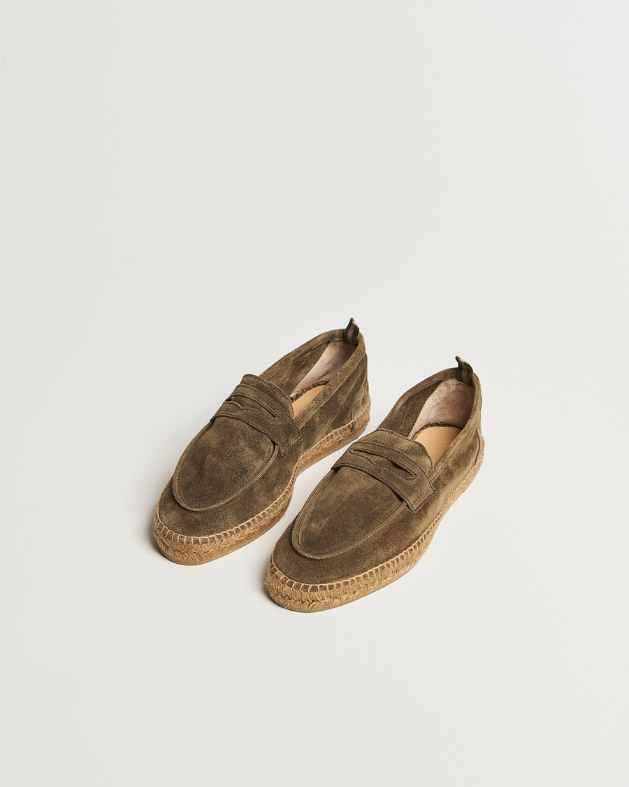 Mies | Espadrillot | Castañer | Nacho Casual Suede Loafers Verde Bosque