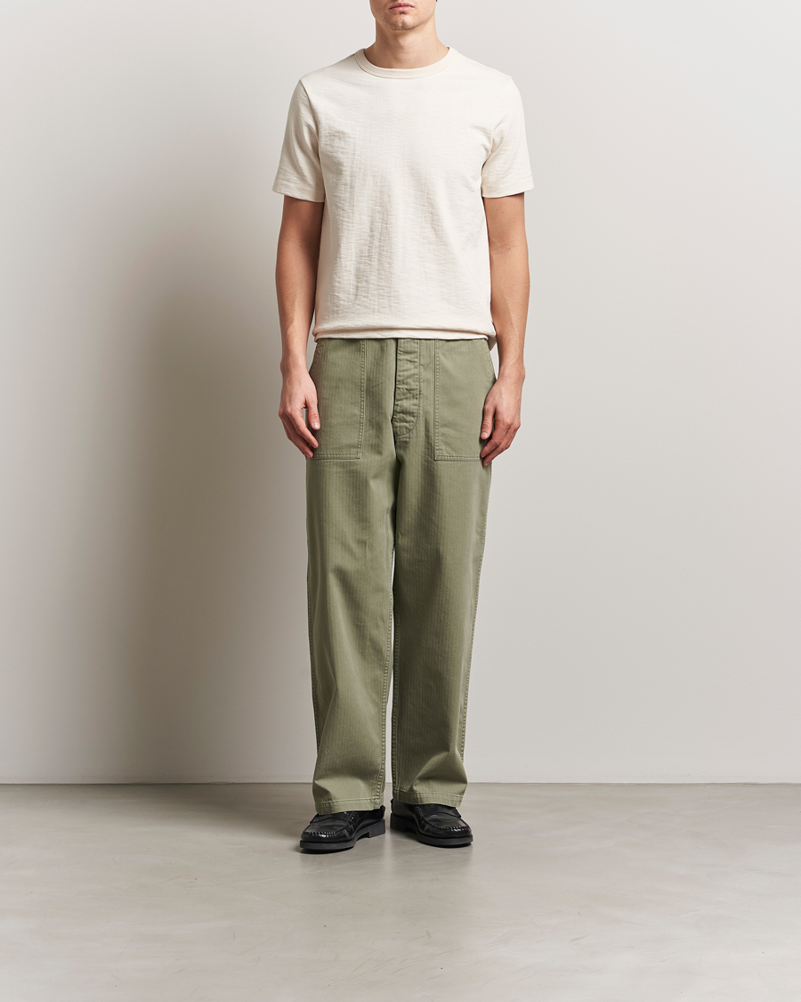Mies | T-paidat | Merz b. Schwanen | Relaxed Fit Loopwheeled Heavy T-Shirt Nature