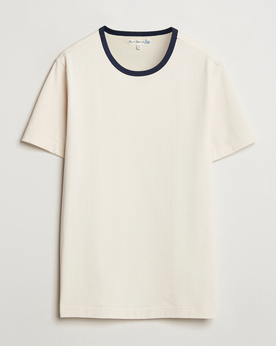 Mies | T-paidat | Merz b. Schwanen | Classic Fit T-Shirt Nature/Ink