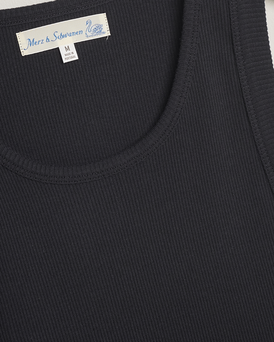Mies | T-paidat | Merz b. Schwanen | Ribbed Tank Top Charcoal