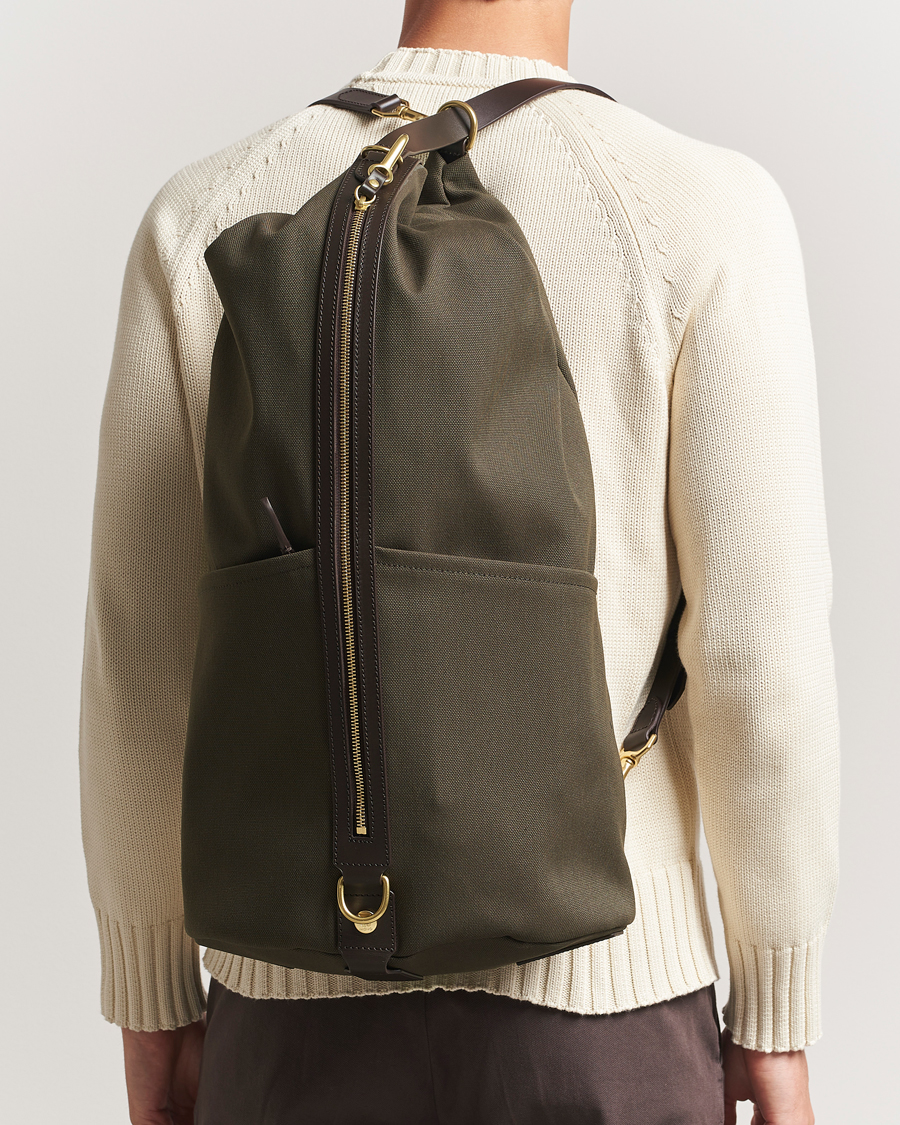 Mies | Laukut | Mismo | M/S Carpet Bag Army/Dark Brown