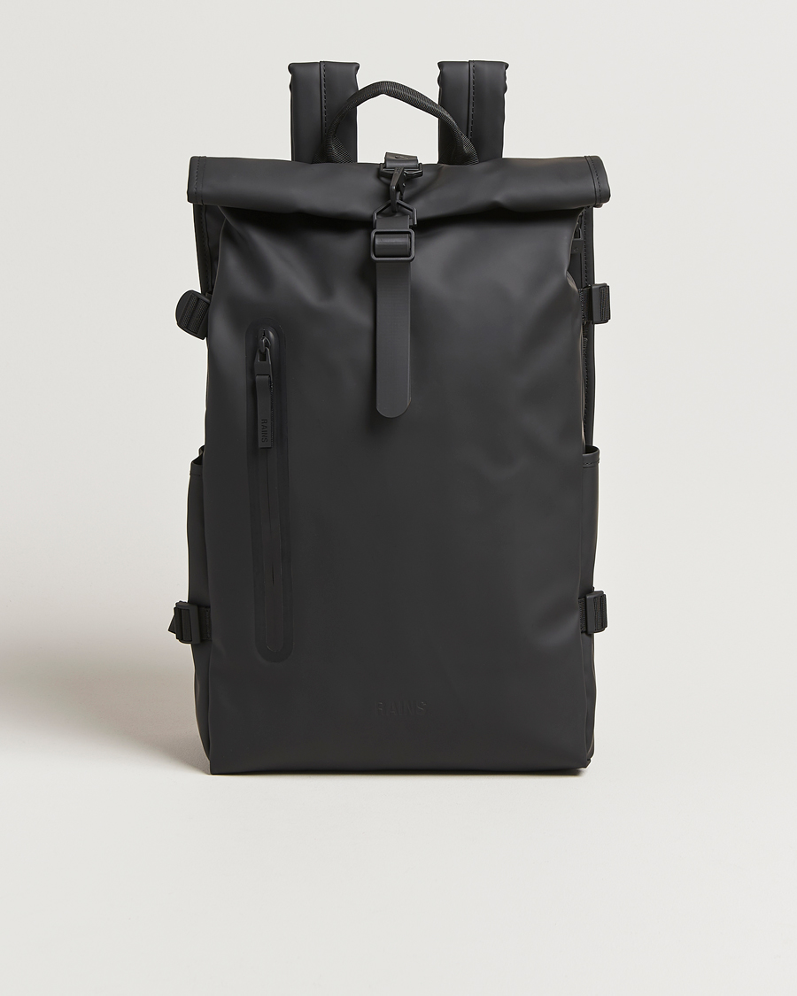 Mies | RAINS Rolltop Large Rucksack Black | RAINS | Rolltop Large Rucksack Black
