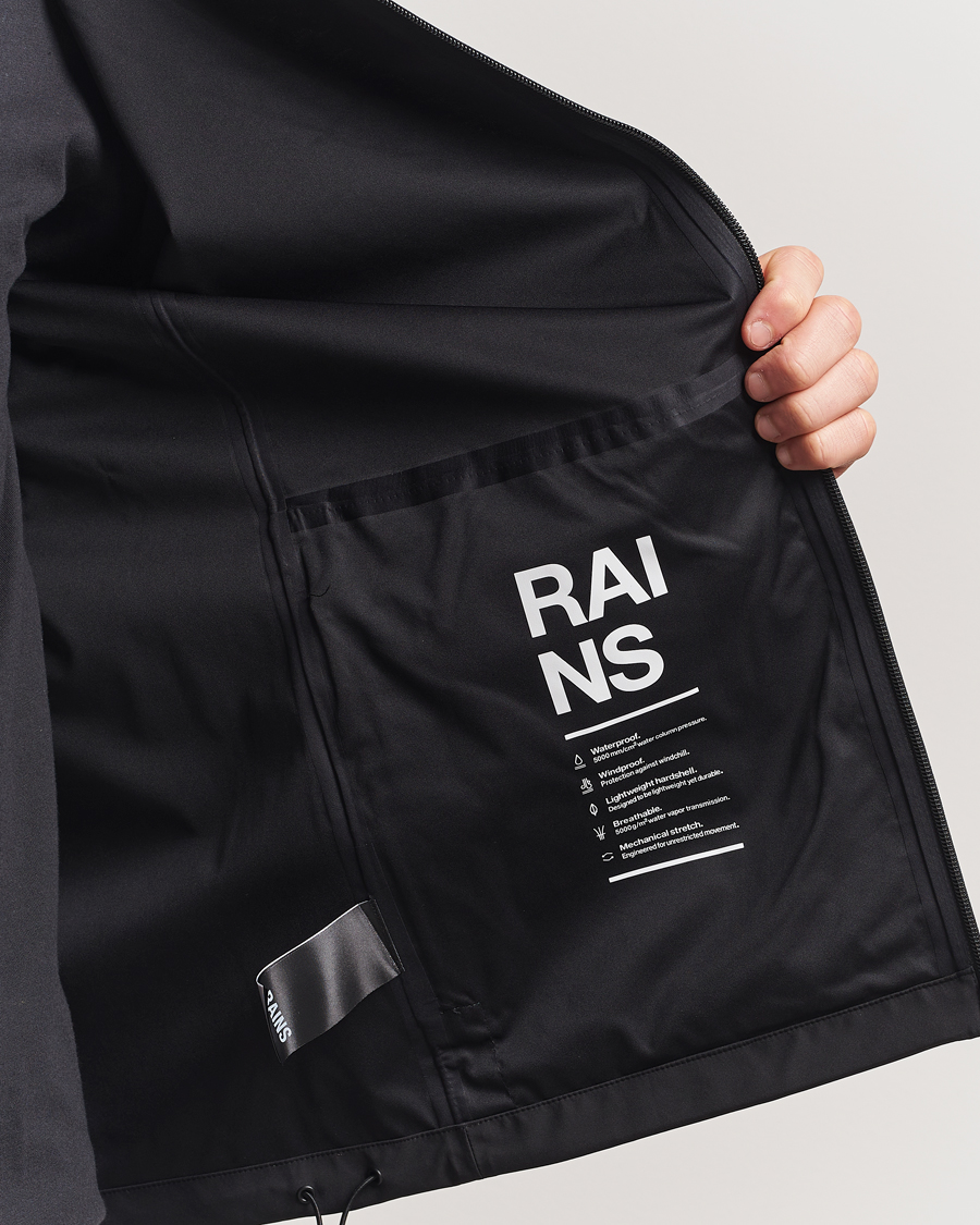 Mies | Takit | RAINS | Suva Hooded Waterproof Jacket Black