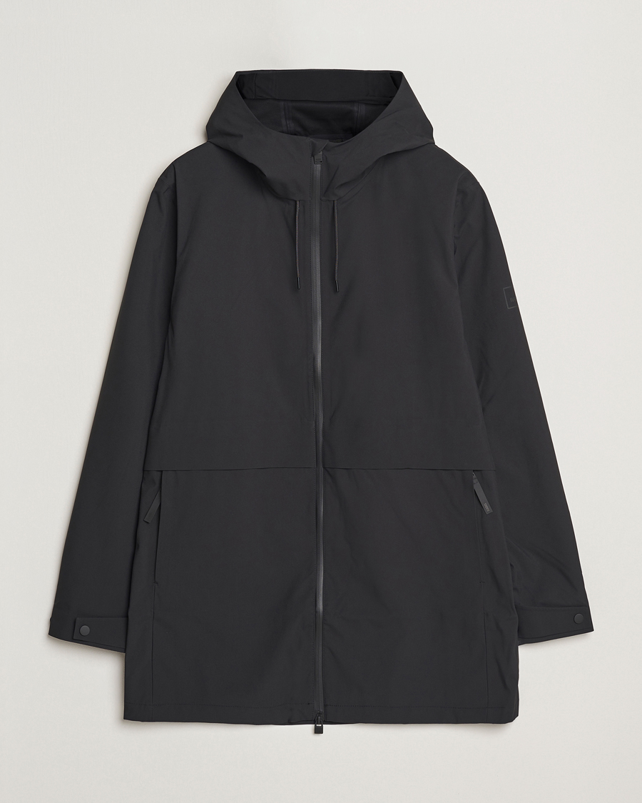 Mies | Takit | RAINS | Suva Hooded Waterproof Long Jacket Black