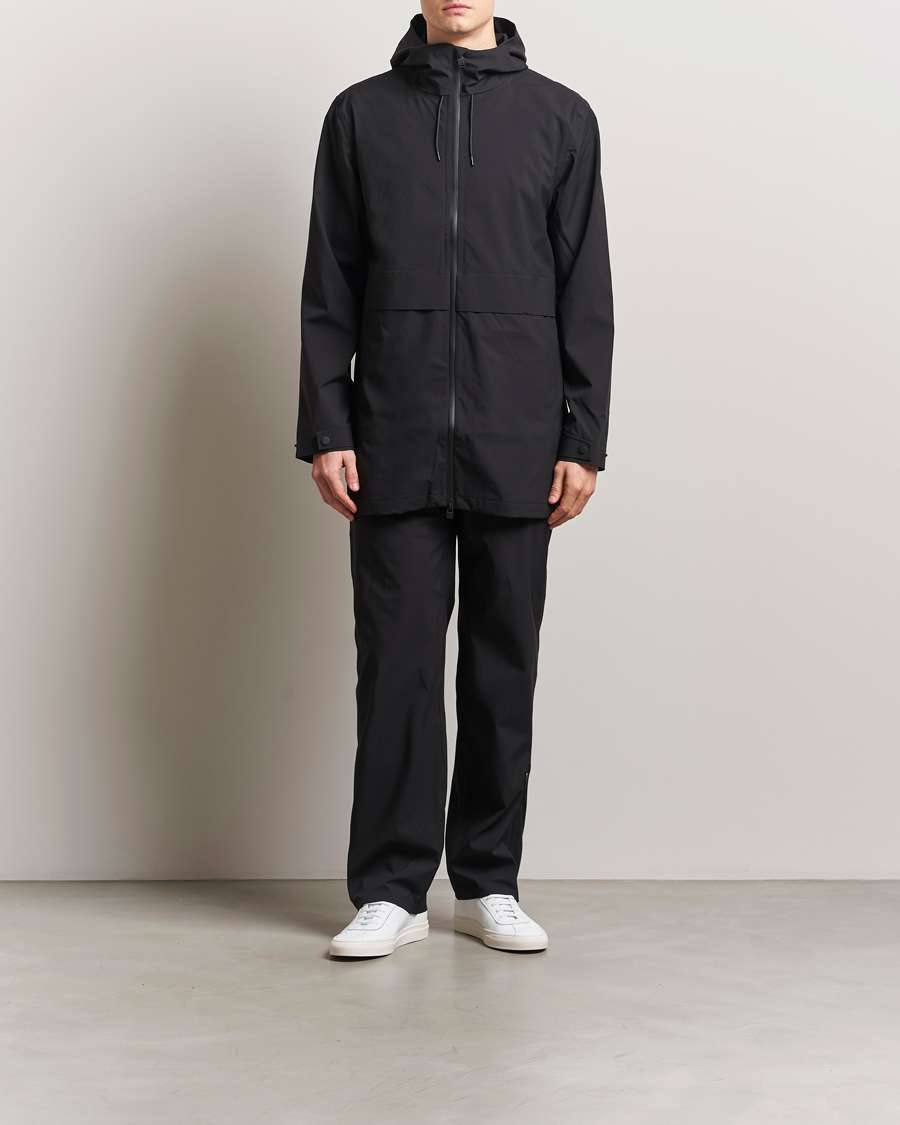 Mies | Takit | RAINS | Suva Hooded Waterproof Long Jacket Black