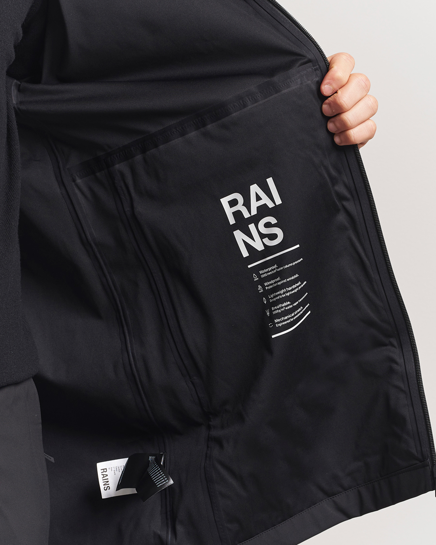 Mies | Takit | RAINS | Suva Hooded Waterproof Long Jacket Black