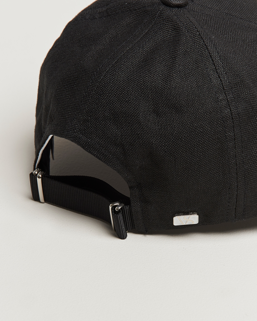 Mies | Päähineet | Varsity Headwear | Linen Baseball Cap Licorice Black