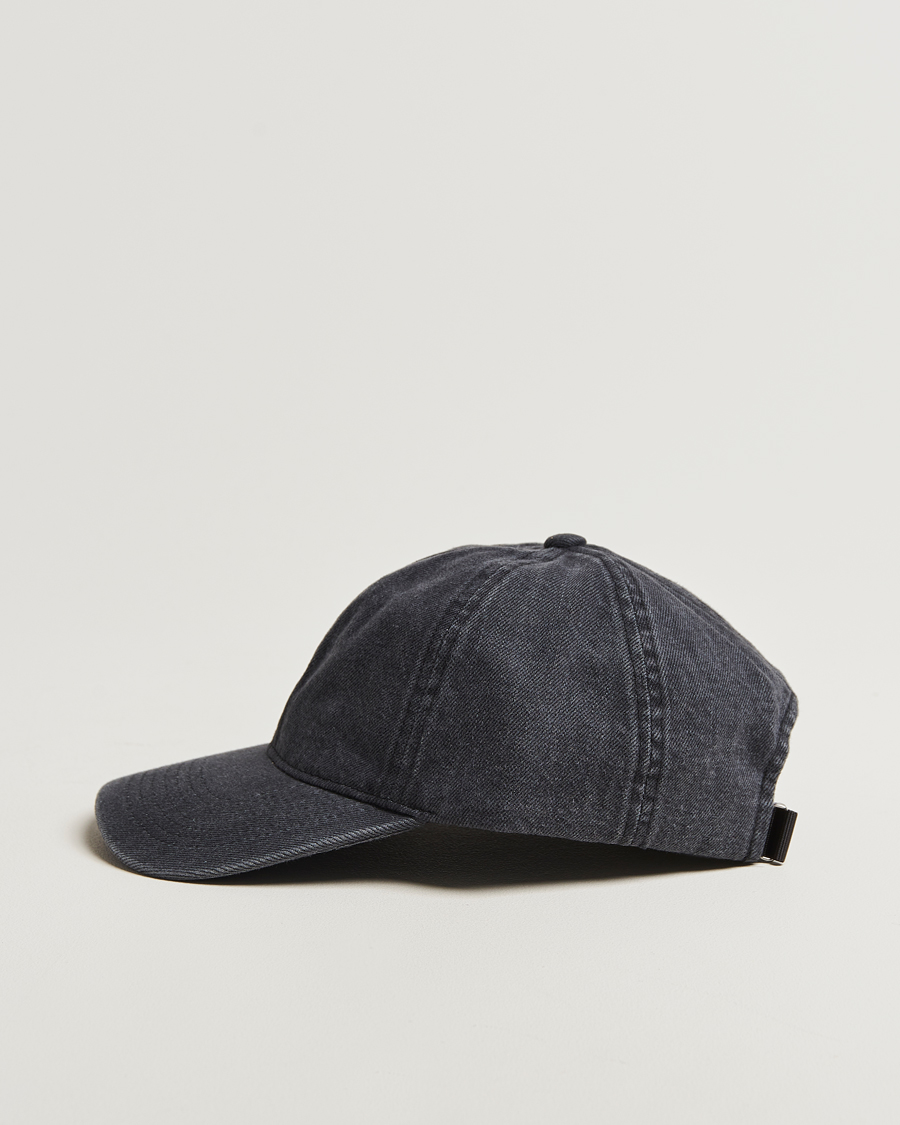 Mies | Päähineet | Varsity Headwear | Washed Denim Baseball Cap Black