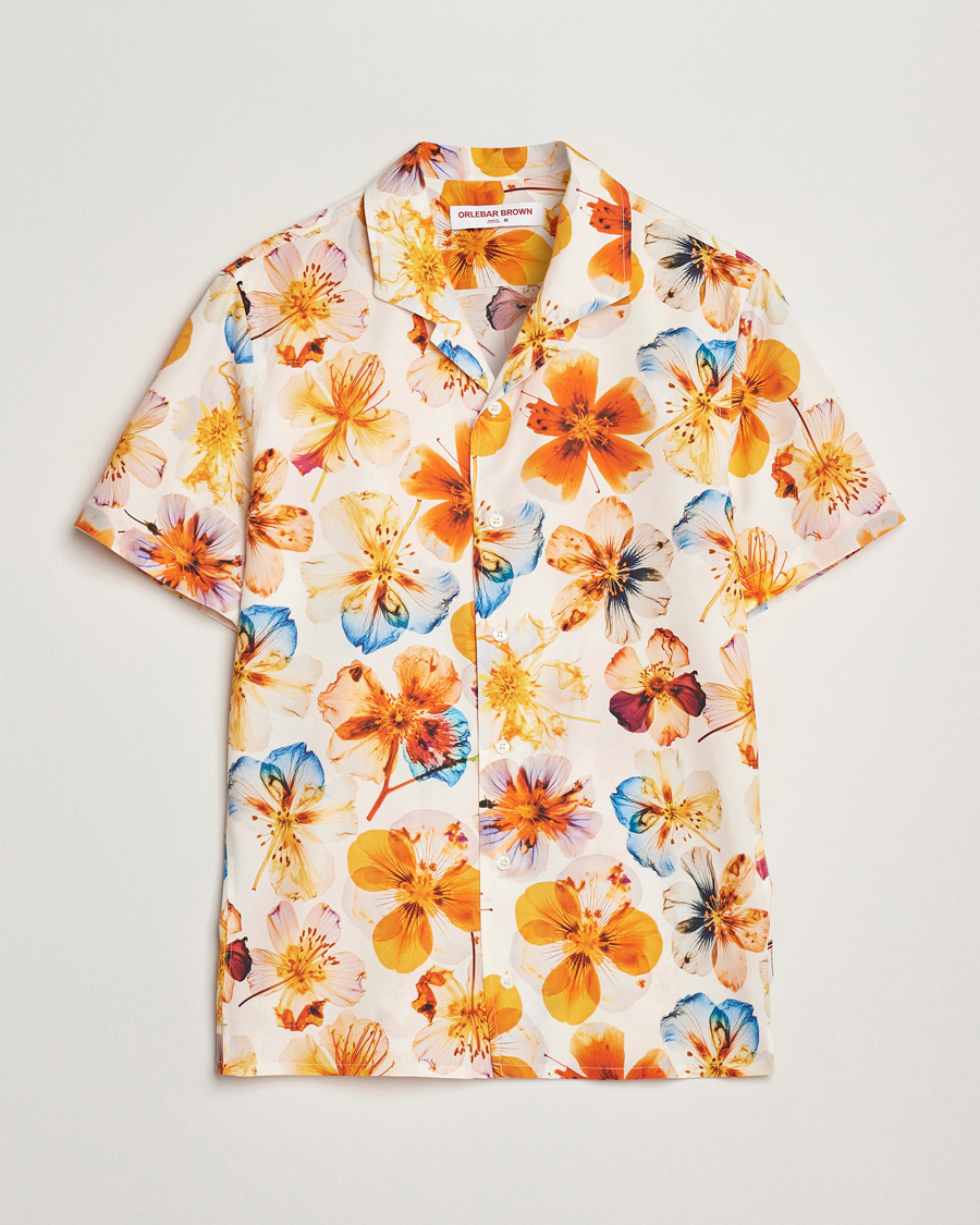 Mies | Kauluspaidat | Orlebar Brown | Hibbert Oshibana Printed Shirt White Sand