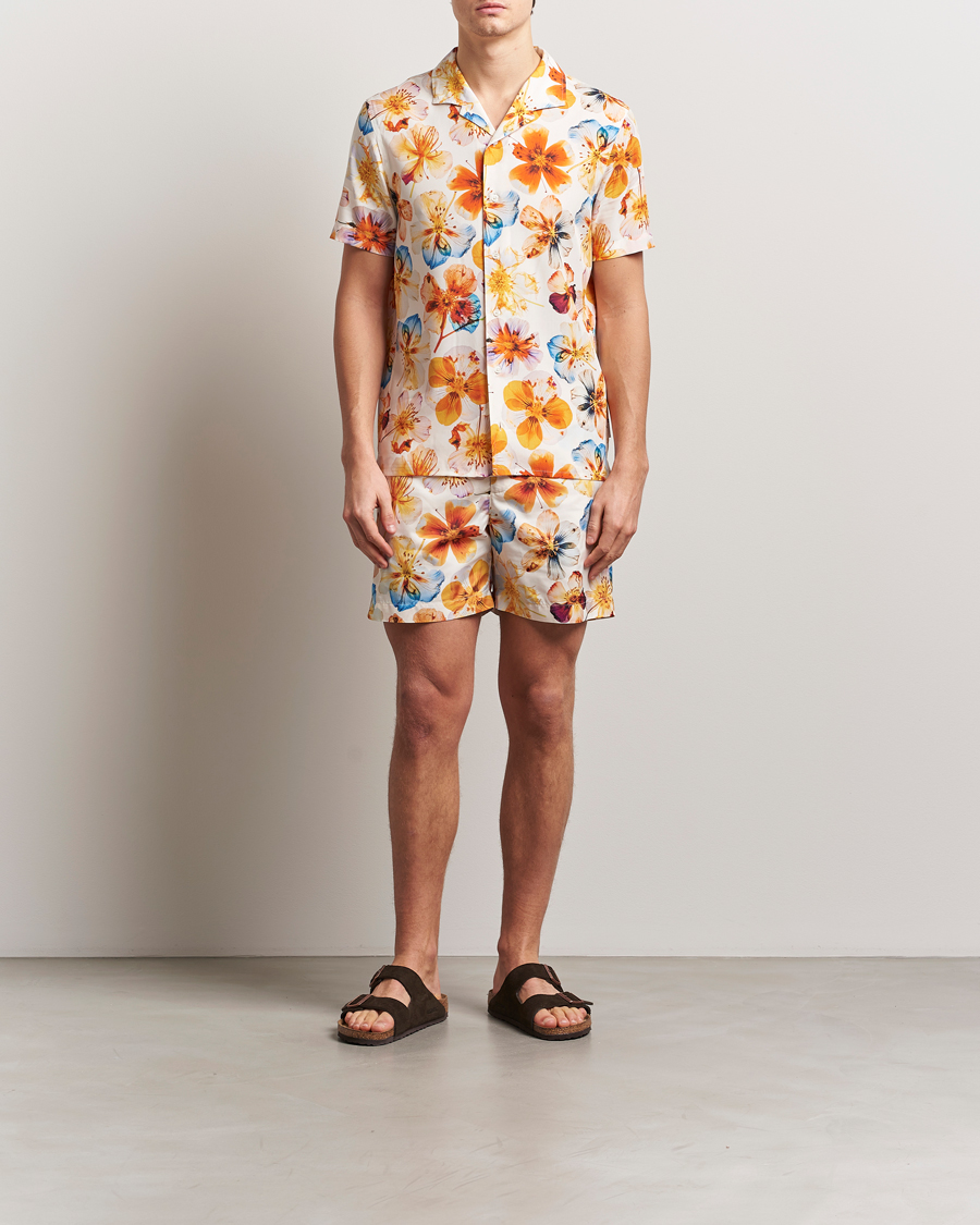 Mies | Kauluspaidat | Orlebar Brown | Hibbert Oshibana Printed Shirt White Sand