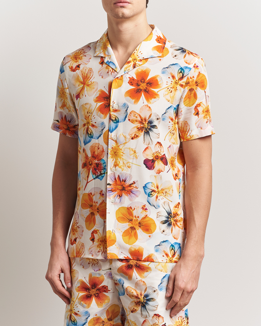 Mies | Kauluspaidat | Orlebar Brown | Hibbert Oshibana Printed Shirt White Sand