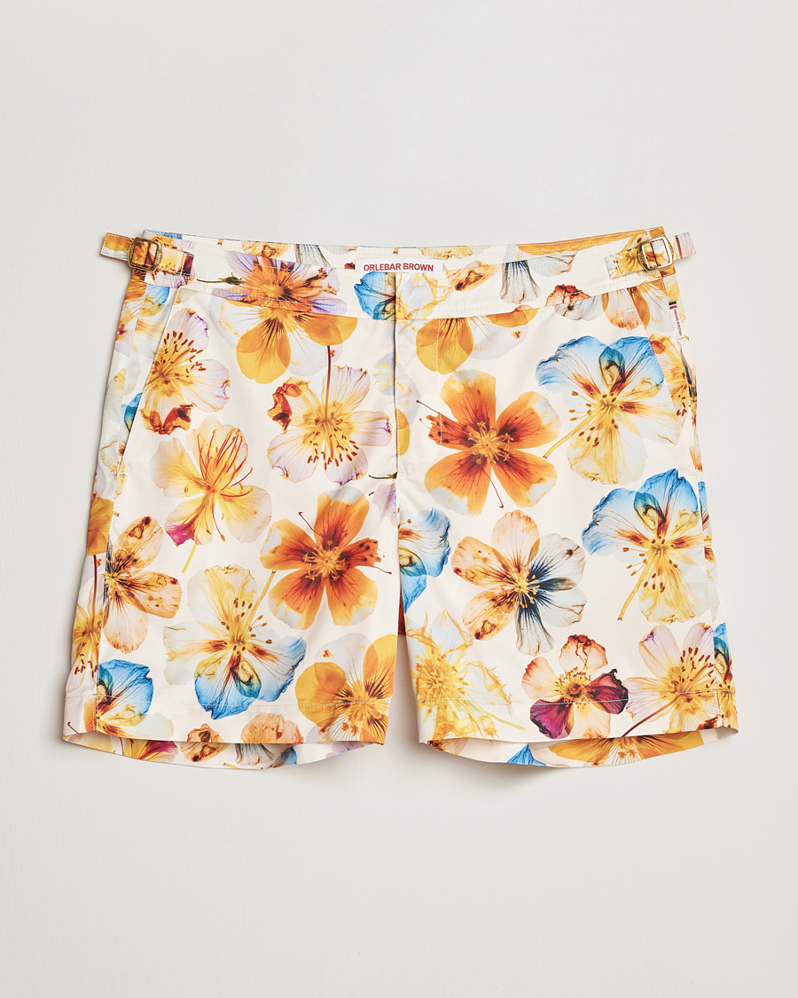 Mies | Uimahousut | Orlebar Brown | Bulldog Oshibana Printed Swimshorts White Sand