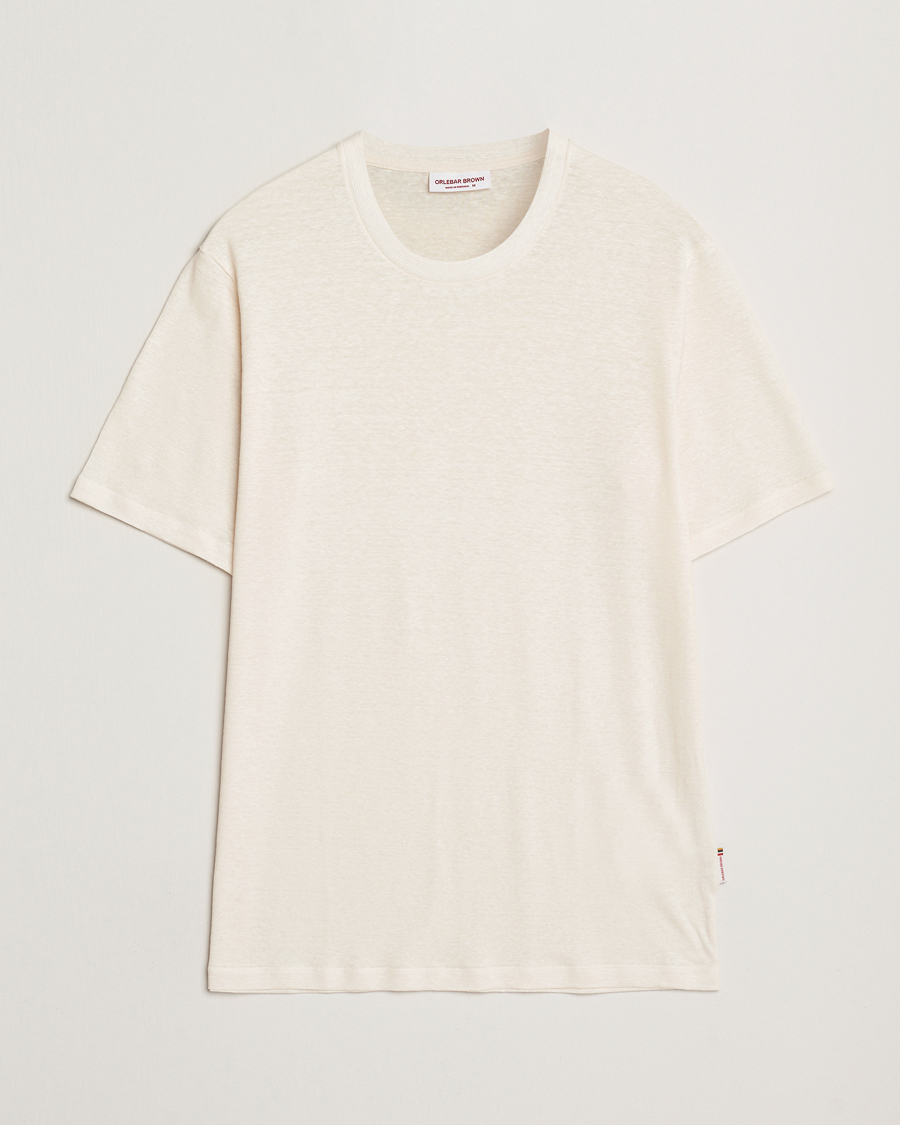 Mies | T-paidat | Orlebar Brown | Standard Linen T-Shirt Latte
