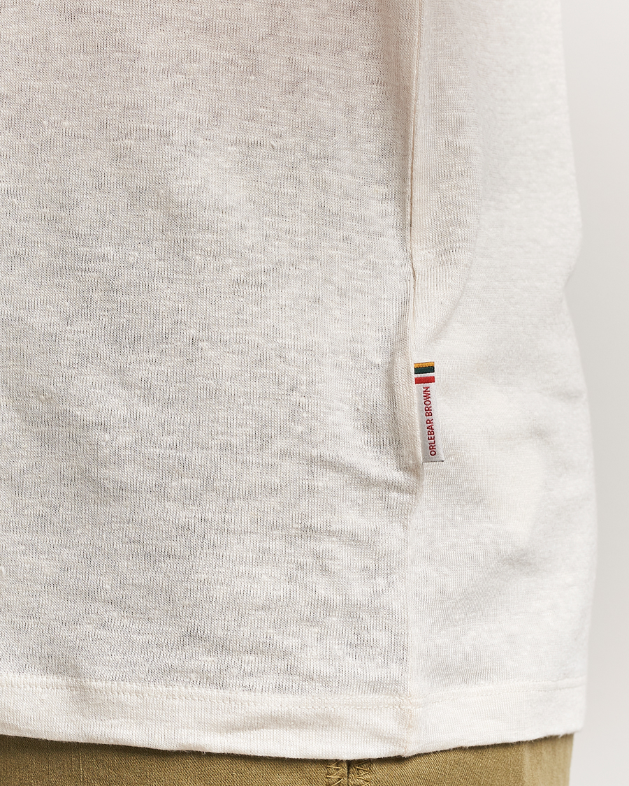 Mies | T-paidat | Orlebar Brown | Standard Linen T-Shirt Latte