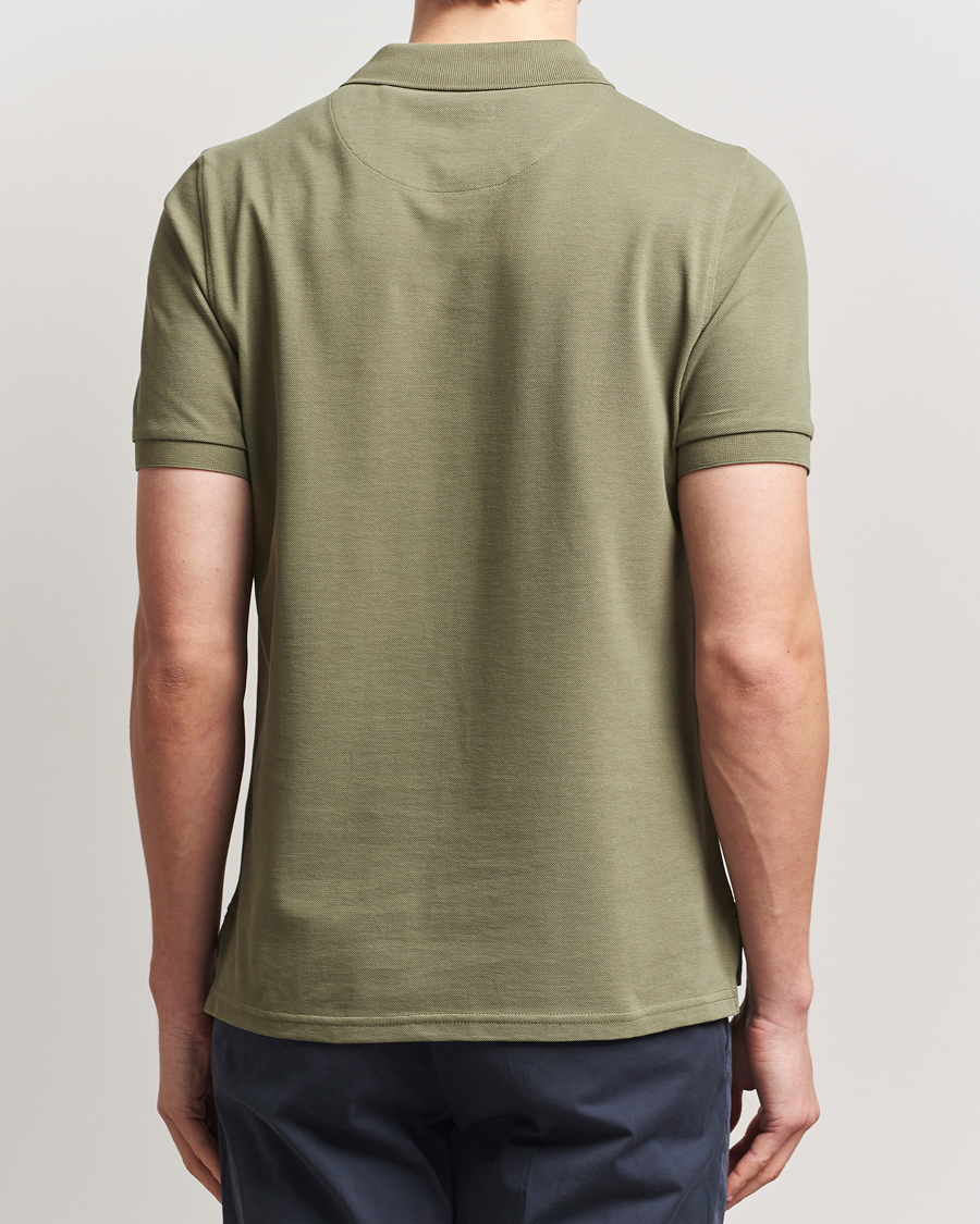 Mies | Pikeet | Stenströms | Organic Cotton Piquet Polo Shirt Olive