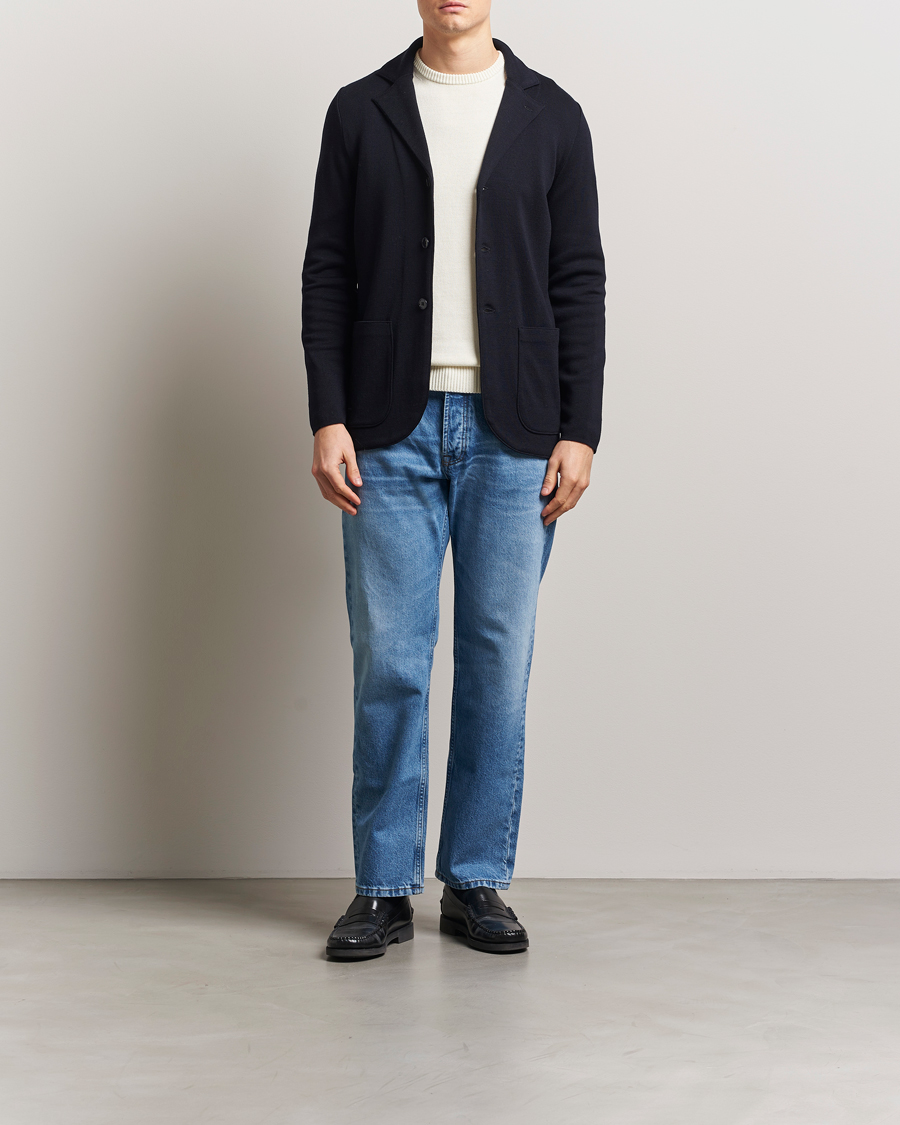 Mies | Pikkutakit | Stenströms | Milano Knitted Merino Blazer Navy