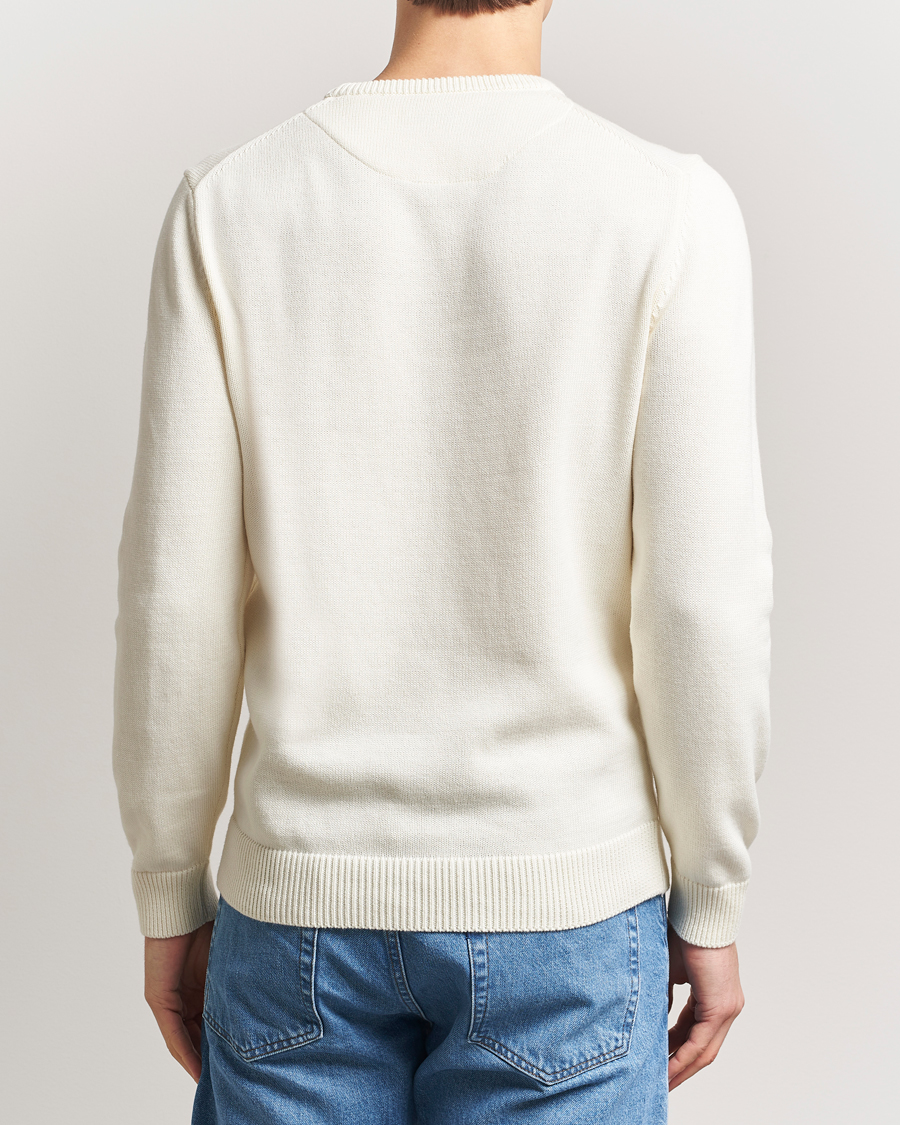 Mies | Puserot | Stenströms | Organic Cotton Knitted Sweater White