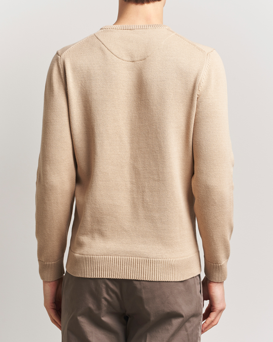 Mies | Puserot | Stenströms | Organic Cotton Knitted Sweater Beige