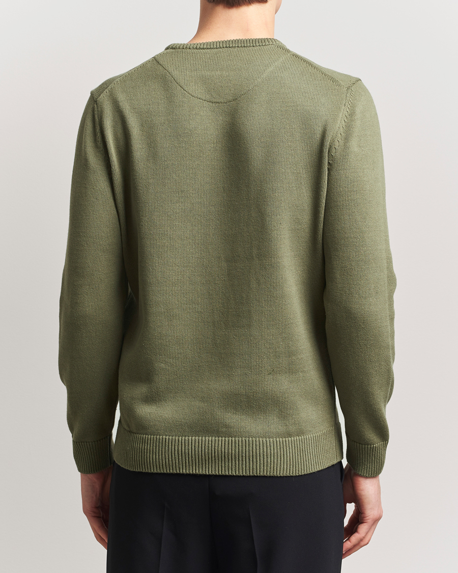 Mies | Puserot | Stenströms | Organic Cotton Knitted Sweater Olive