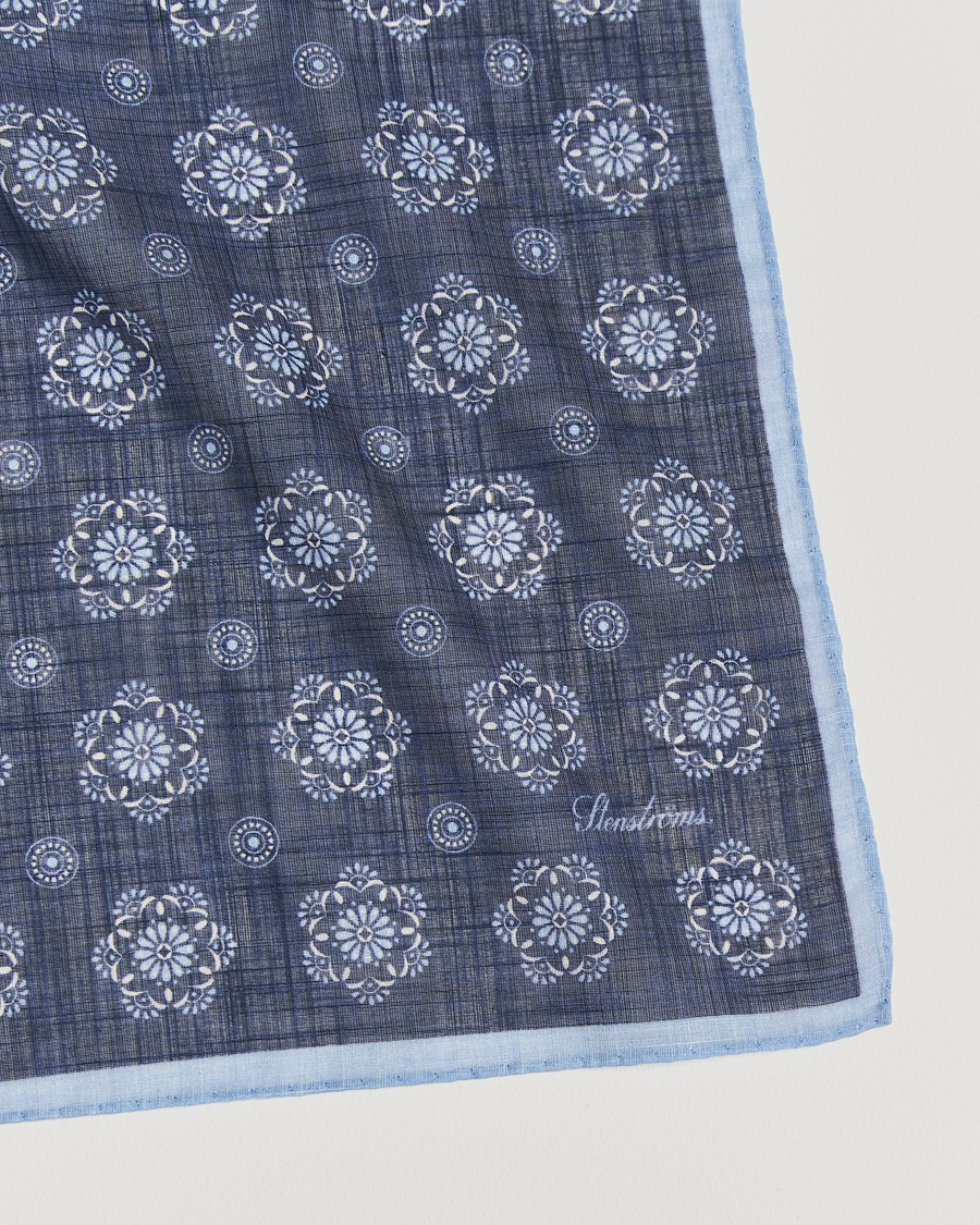 Mies | Stenströms Printed Cotton Bandana Navy | Stenströms | Printed Cotton Bandana Navy