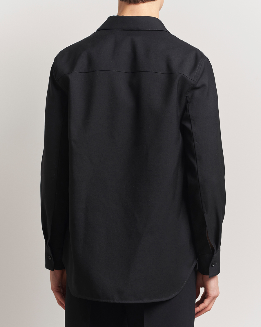 Mies | Kauluspaidat | Jil Sander | Double Pocket Gabardine Overshirt Black