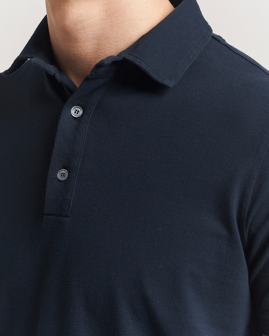 Mies | Pikeet | Zanone | Soft Cotton Piquet Polo Navy