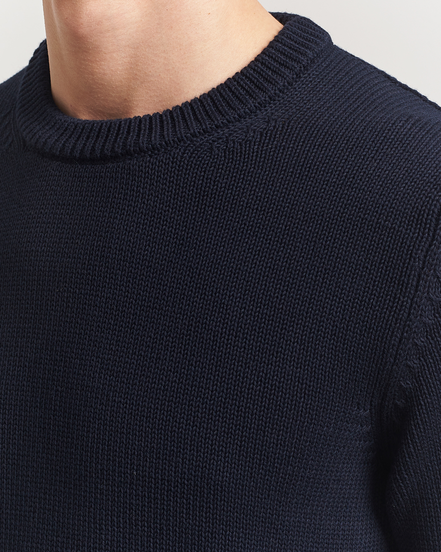 Mies | Puserot | Zanone | Soft Cotton Crewneck Sweater Navy