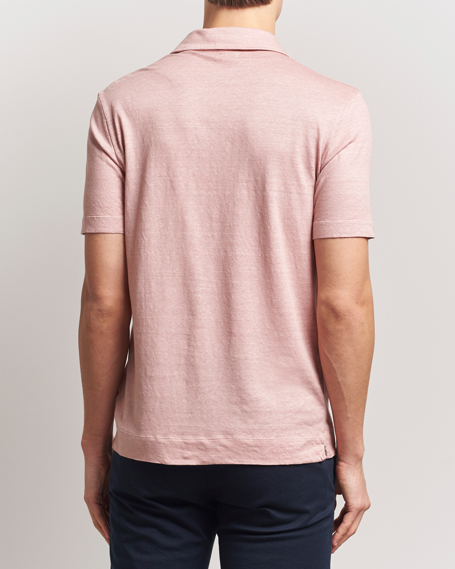 Mies | Pikeet | Massimo Alba | Filicudi Cotton/Linen Polo Pink