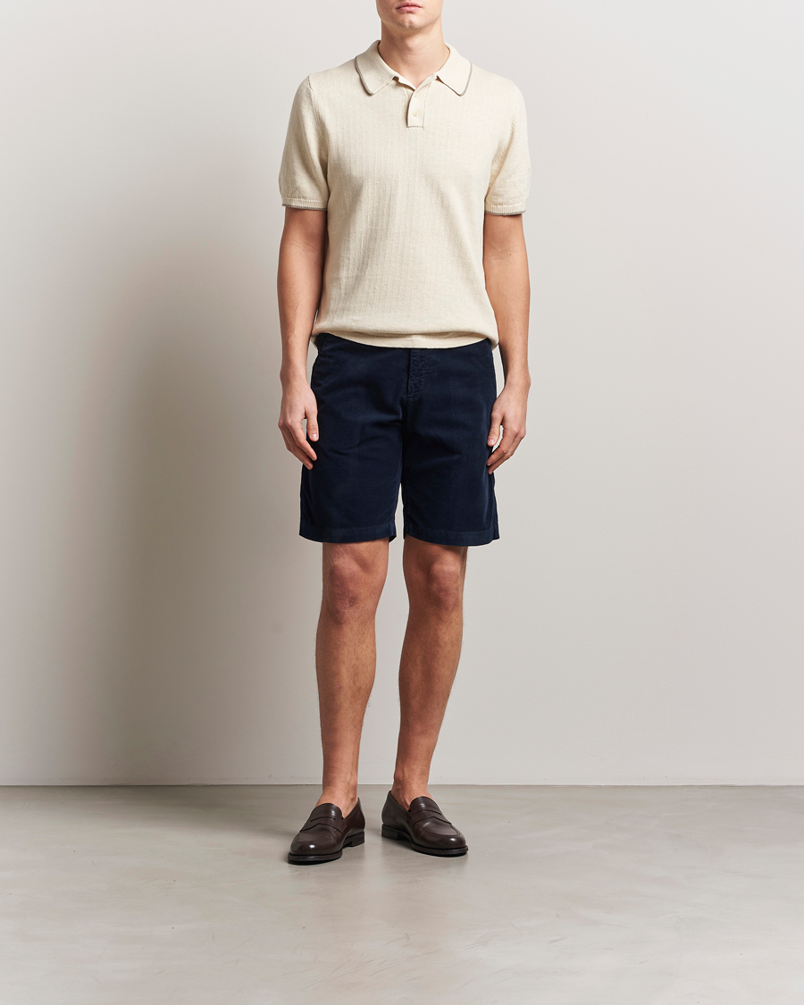 Mies | Shortsit | Massimo Alba | Vela Baby Corduroy Shorts Navy