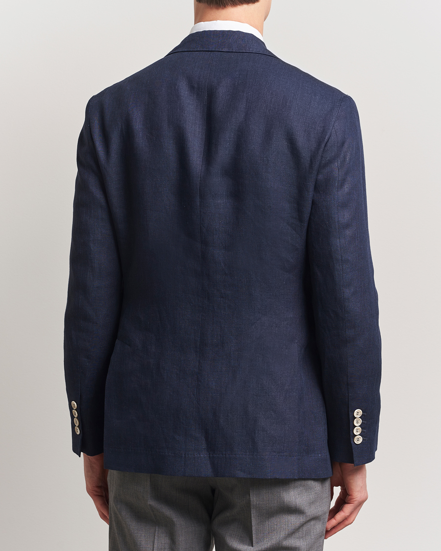 Mies | Pikkutakit | Brunello Cucinelli | Single Breasted Linen Blazer Navy