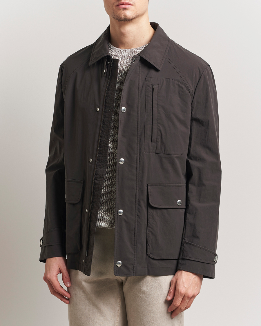 Mies | Takit | Brunello Cucinelli | Peach Cotton Field Jacket Dark Brown