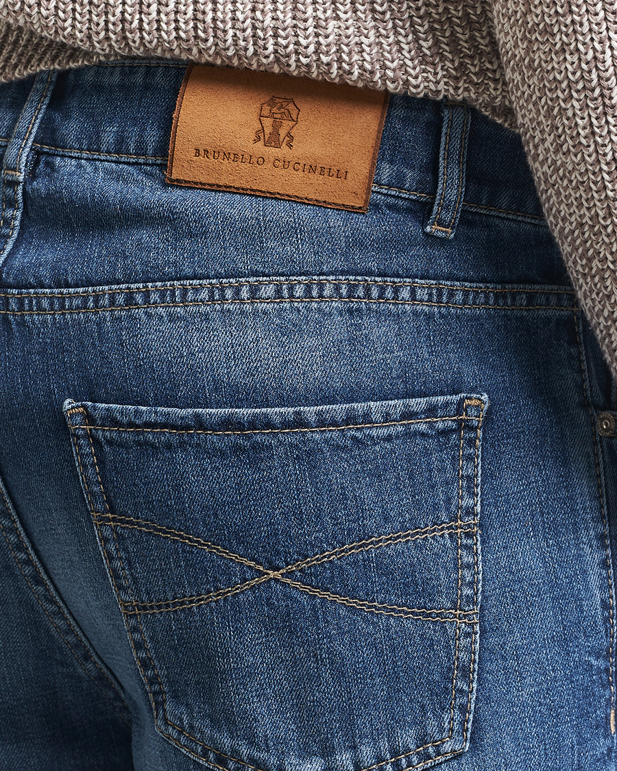 Mies | Housut | Brunello Cucinelli | Traditional Fit Jeans Medium Wash