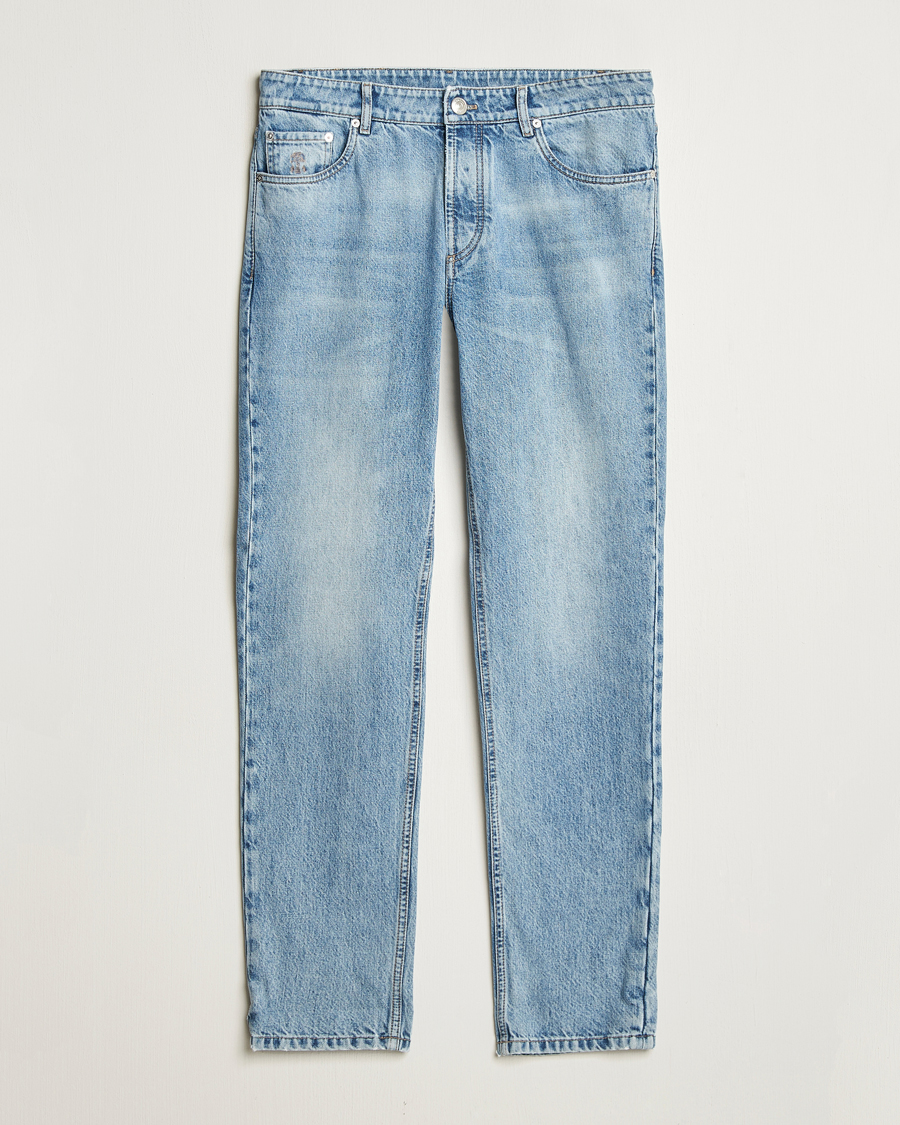 Mies | Farkut | Brunello Cucinelli | Traditional Fit Jeans Light Denim