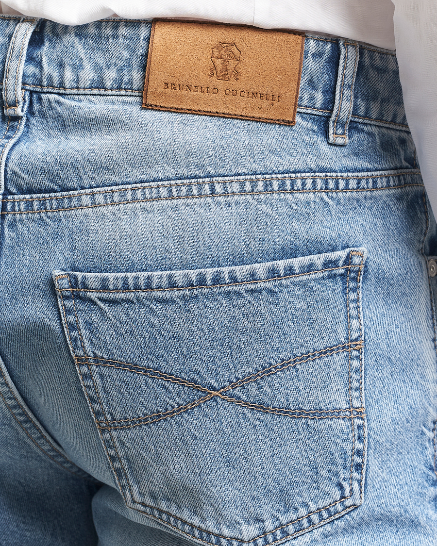 Mies | Farkut | Brunello Cucinelli | Traditional Fit Jeans Light Denim