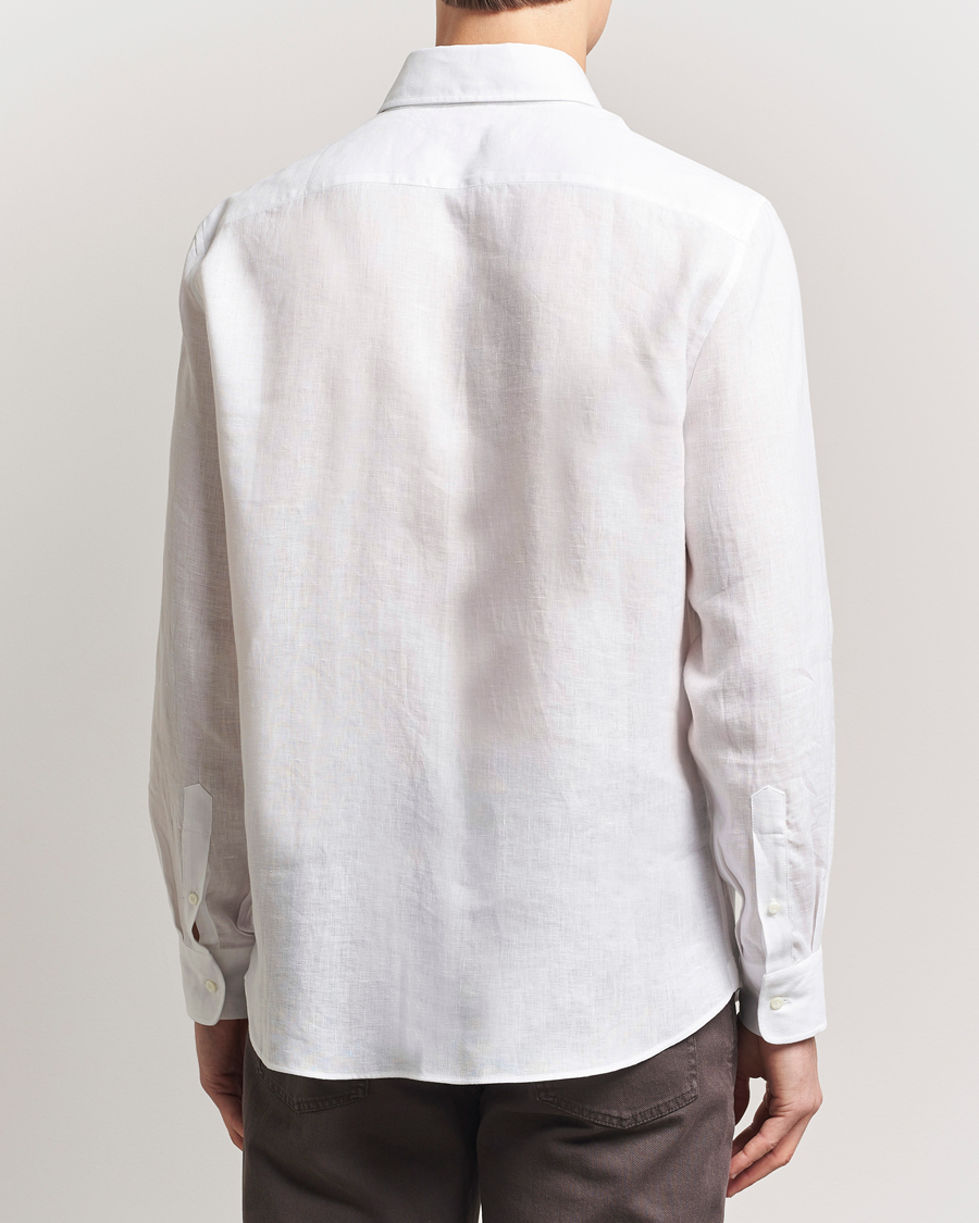 Mies | Kauluspaidat | Brunello Cucinelli | Easy Fit Linen Shirt White