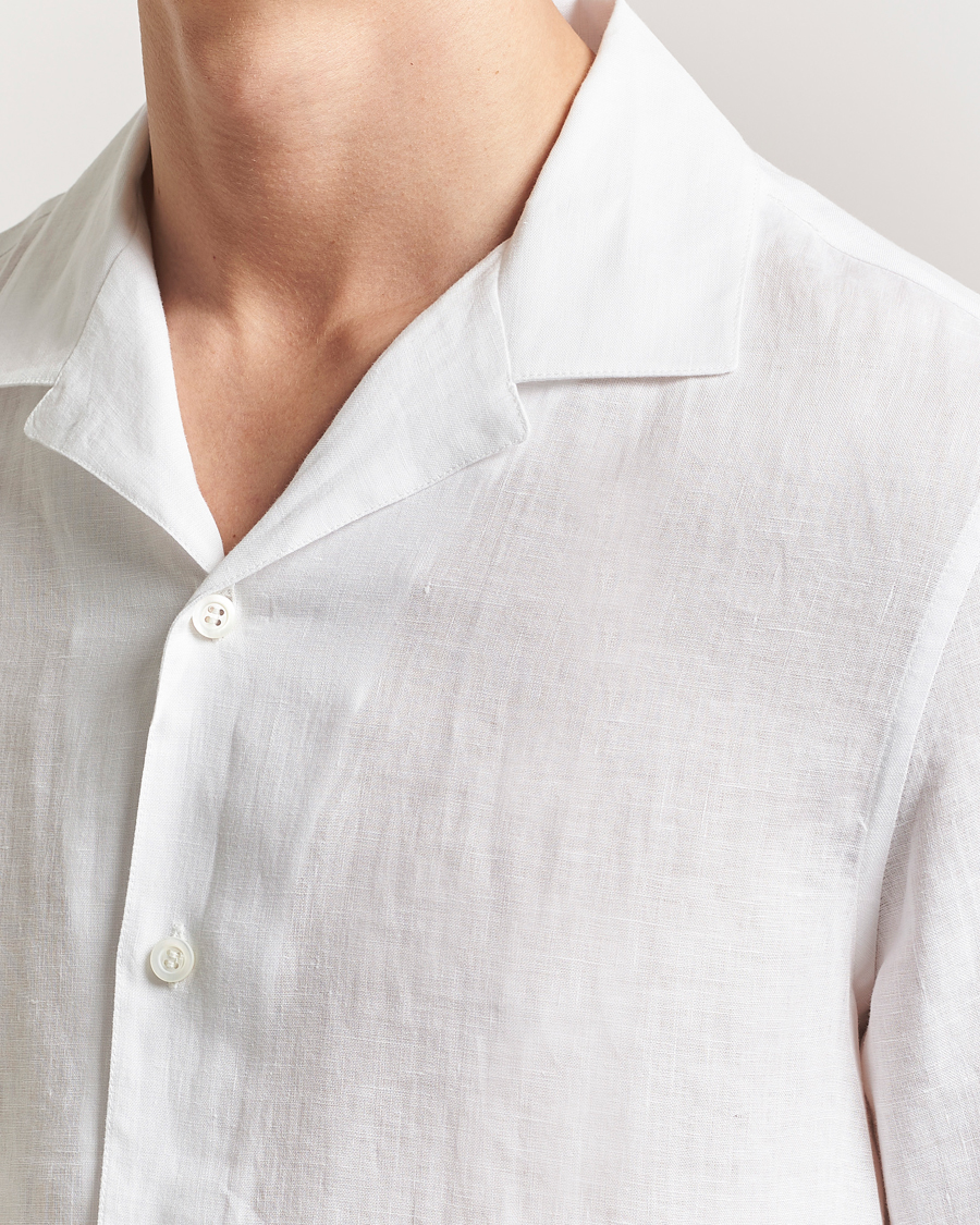 Mies | Kauluspaidat | Brunello Cucinelli | Linen Camp Shirt White