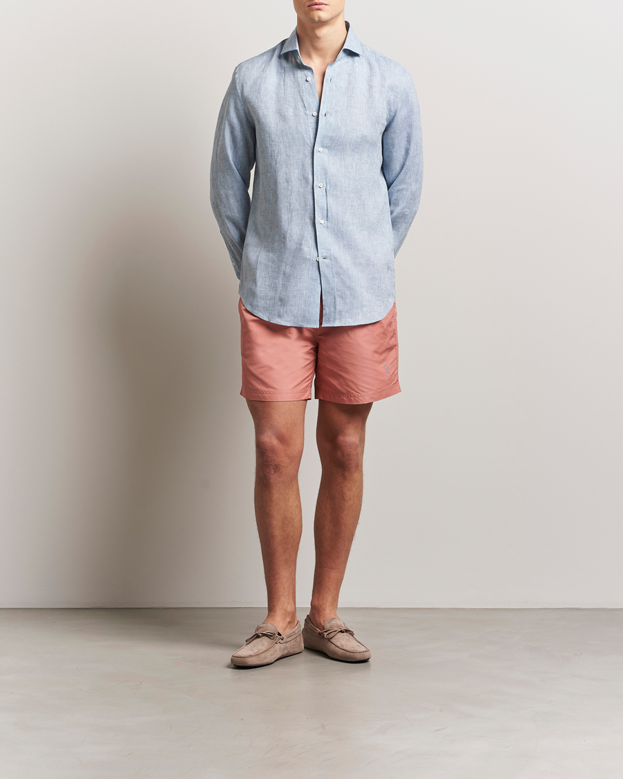 Mies | Uimahousut | Brunello Cucinelli | Nylon Swim Trunks Dusty Red