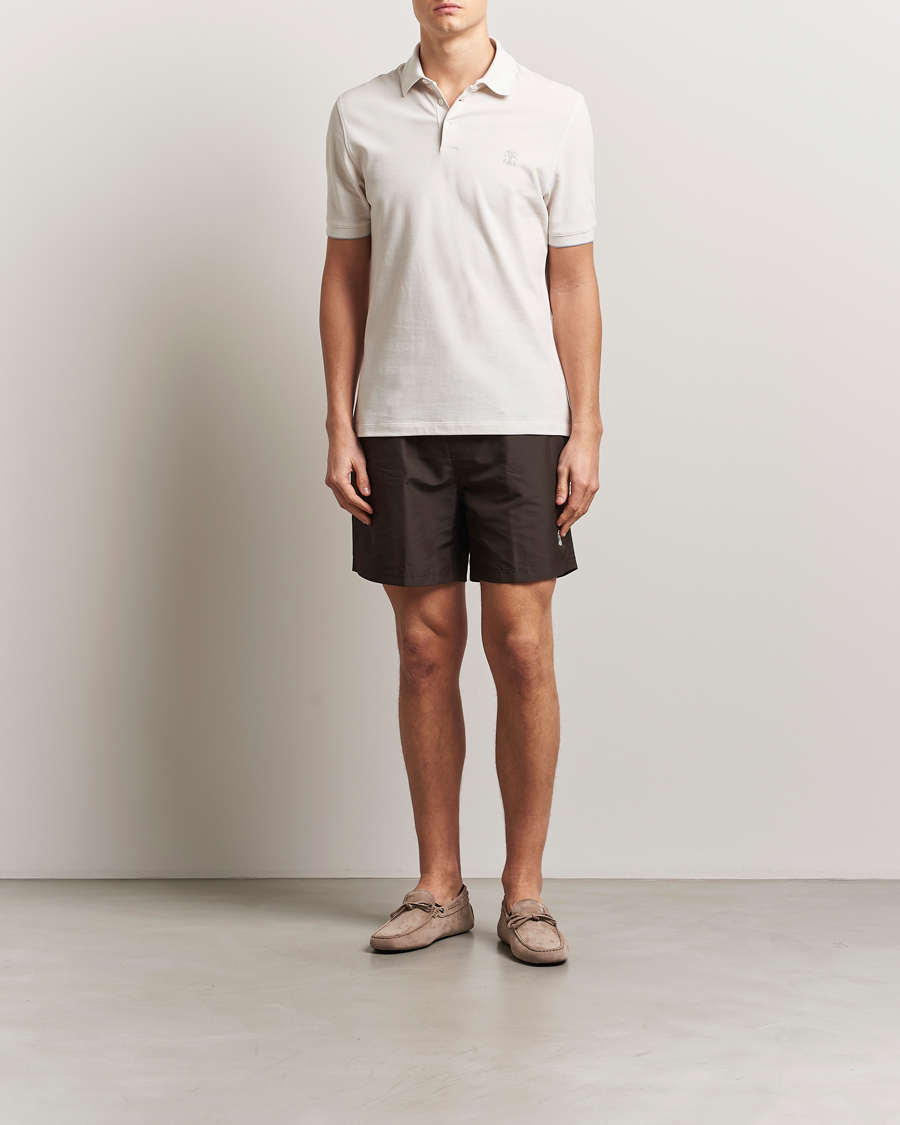 Mies | Uimahousut | Brunello Cucinelli | Nylon Swim Trunks Dark Brown
