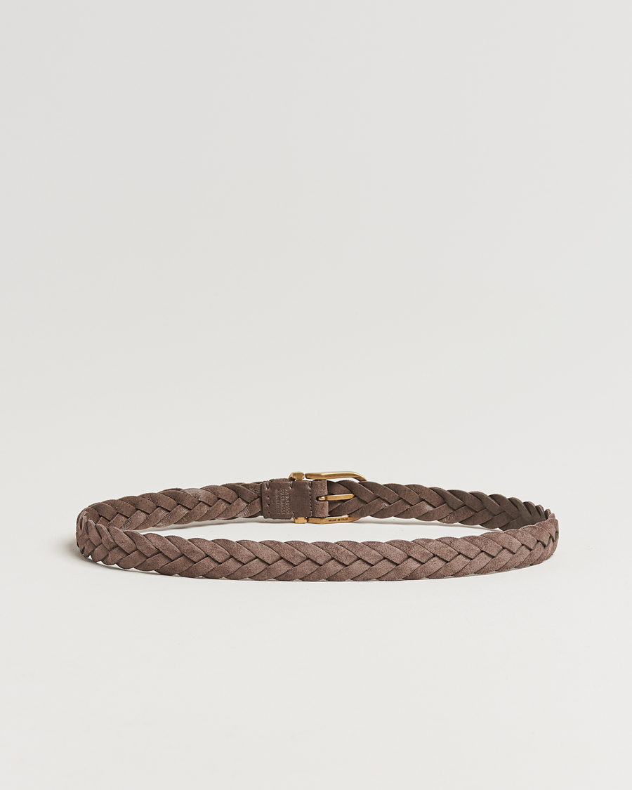 Mies | Brunello Cucinelli Braided Belt Brown Suede | Brunello Cucinelli | Braided Belt Brown Suede