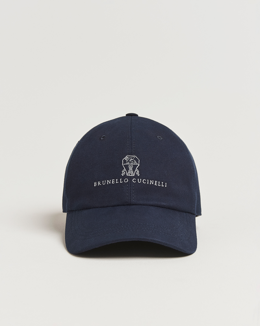 Mies | Päähineet | Brunello Cucinelli | Twill Cotton Baseball Cap Navy
